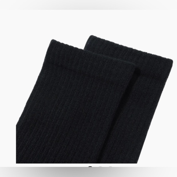 Summer & Rose Crew Socks, Solid Black Crew Socks, 3 Pairs Socks Shoe Size (6-10) - Picture 2 of 12